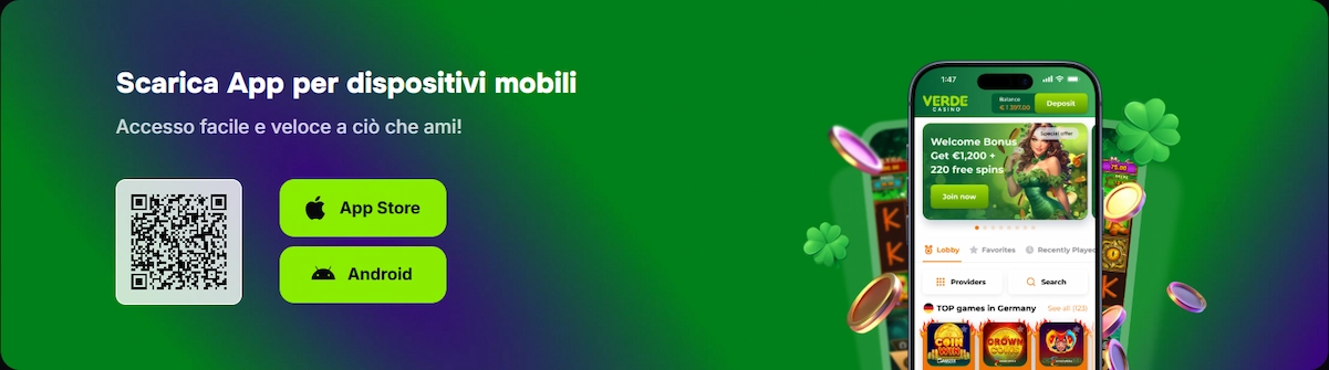 Verde Casinò app e versione mobile